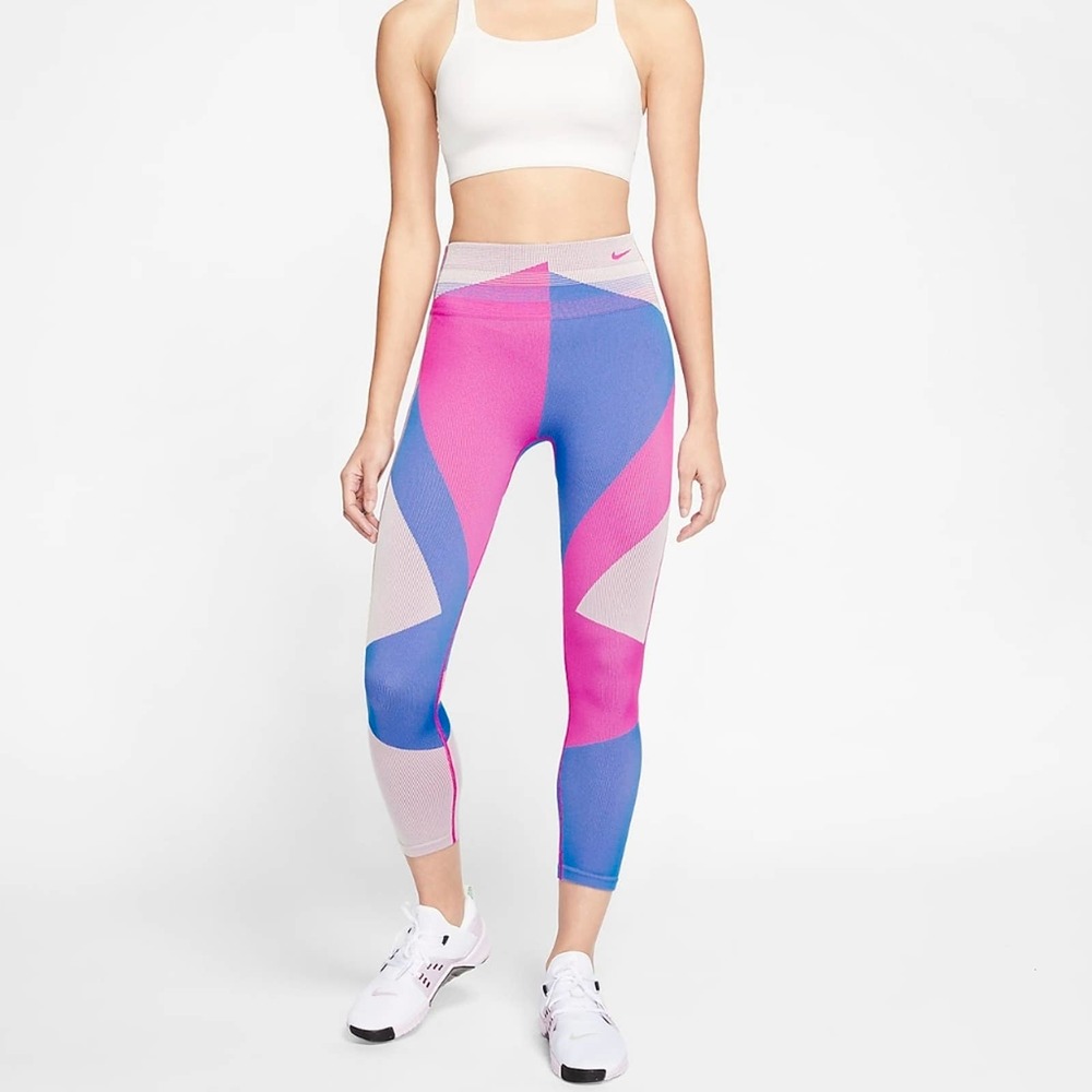 NWT Nike Women's Sculpt Icon Clash 7/8 Seamless Training Tight Leggings Small